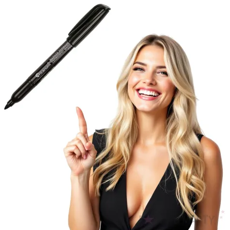 marker permanentny okragly cienki czarny titanum 2 mm