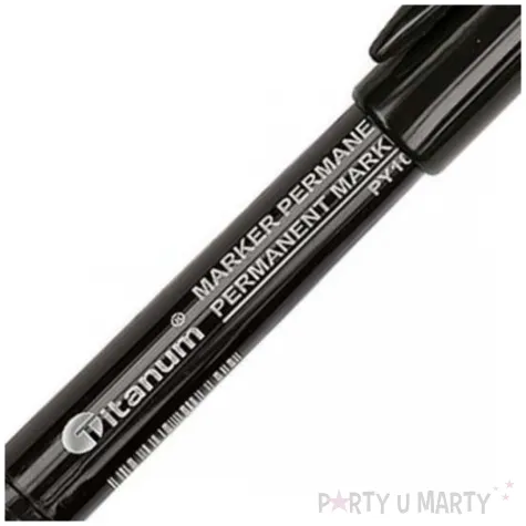 marker permanentny okragly cienki czarny titanum 2 mm
