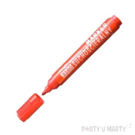 marker permanentny wodoodporny czerwony okragly d rect