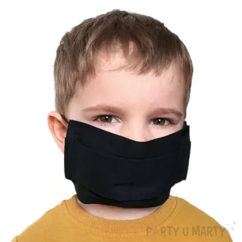 maseczka bawelniana classic child na gumce dziecieca czarna