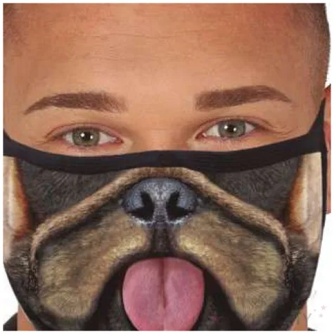 maseczka dla doroslych buldog czarna guirca