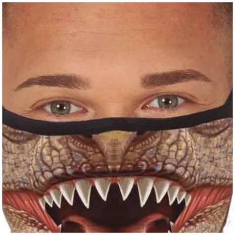 maseczka dla doroslych jaszczur brazowa guirca