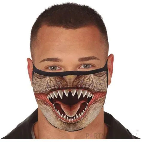 maseczka dla doroslych jaszczur brazowa guirca