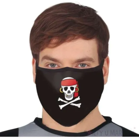 maseczka dla doroslych pirat czarna guirca