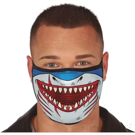 maseczka dla doroslych rekin czarna guirca
