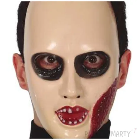 maska czarne oczy i blizna plastikowa guirca