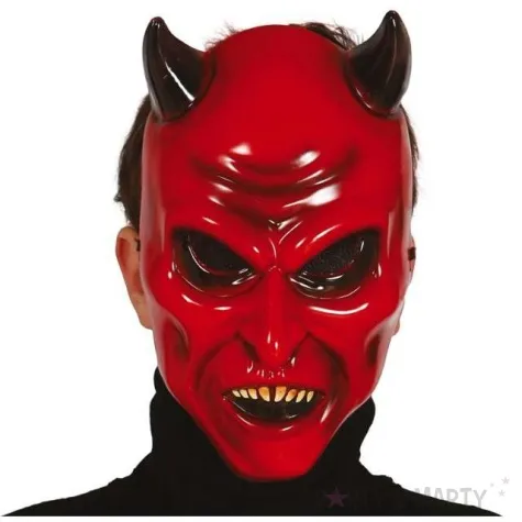 maska czerwony diabel plastikowa guirca