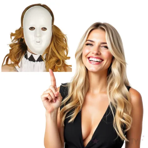 maska do pomalowania biala guirca