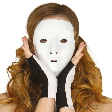 maska do pomalowania kobieta biala guirca