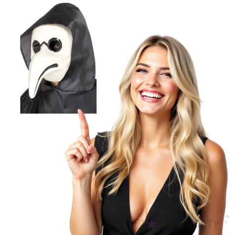 maska doktor plagi biala smiffys