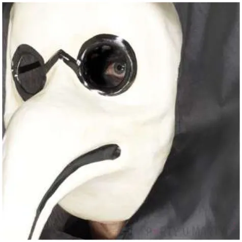 maska doktor plagi biala smiffys