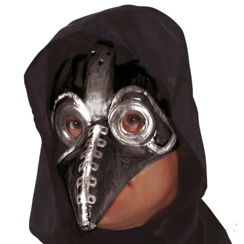 maska doktor plagi srebrny guirca