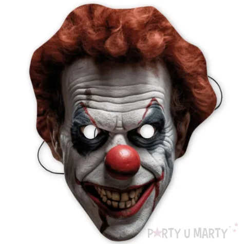 maska drukowane straszny klaun rozm uniwersalny