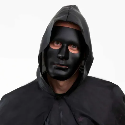 maska fantom matowy czarny plastik partypal