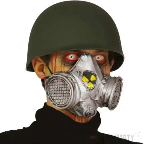 maska gazowa nuklearna lateksowa srebrna guirca