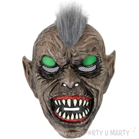 maska goblin z irokezem halloween szary partypal