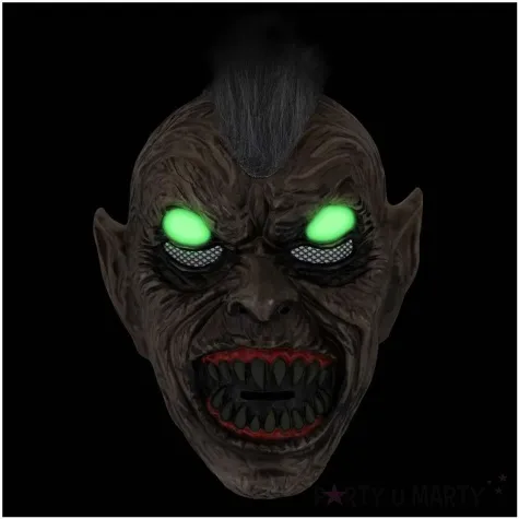 maska goblin z irokezem halloween szary partypal