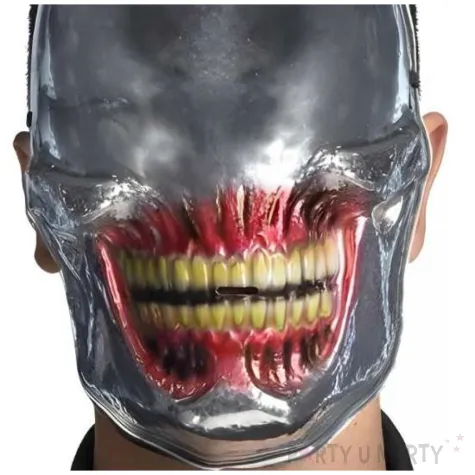 maska halloween lustrzana czaszka srebrny boland