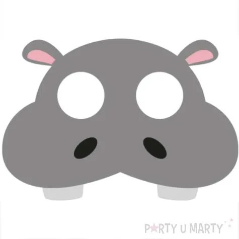 maska hipopotam filcowa partypal