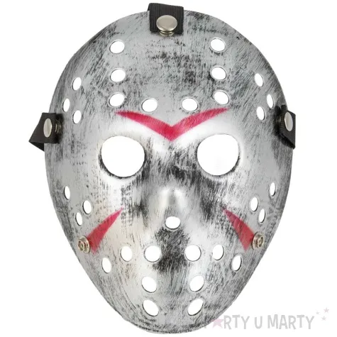 maska hokejowa jason srebrny partypal