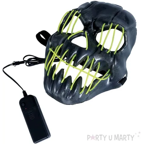 maska horror face swiecacy usmiech czarny guirca