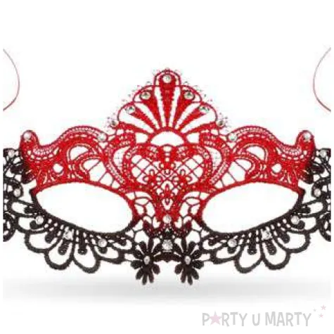 maska karnawalowa azurowa dama flamenco czerwony godan