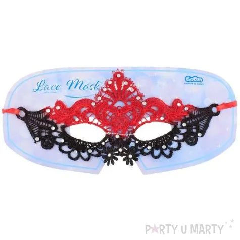 maska karnawalowa azurowa dama flamenco czerwony godan