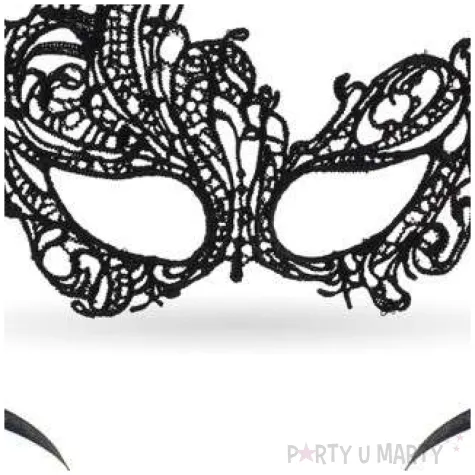 maska karnawalowa classic czarna azurowa godan