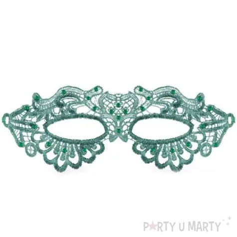 maska karnawalowa dama azurowa zielony godan