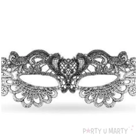 maska karnawalowa dama srebrna azurowa godan