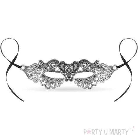 maska karnawalowa dama srebrna azurowa godan