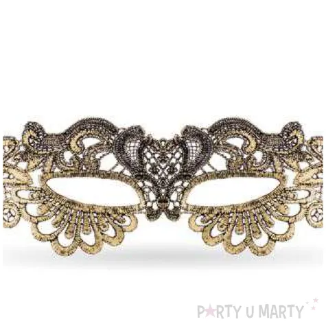 maska karnawalowa dama zlota azurowa godan