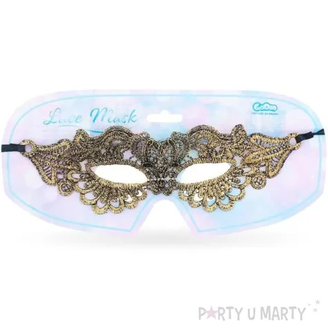 maska karnawalowa dama zlota azurowa godan
