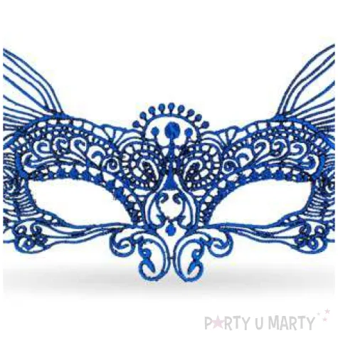 maska karnawalowa kot niebieska azurowa godan