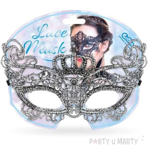 maska karnawalowa krolowa srebrna azurowa godan