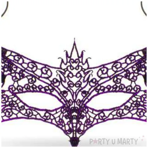 maska karnawalowa lis fioletowa azurowa godan