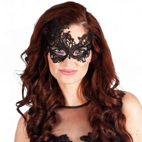 maska karnawalowa masquerade czarna azurowa boland