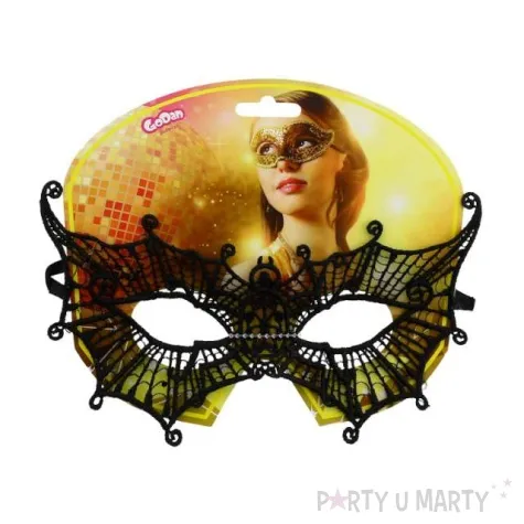 maska karnawalowa motyl czarna azurowa