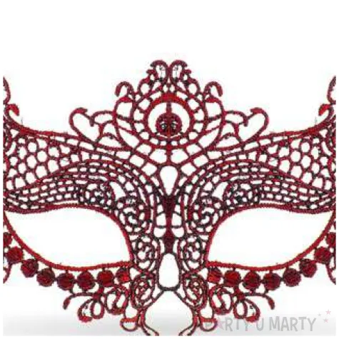 maska karnawalowa nieznajoma czerwona azurowa godan