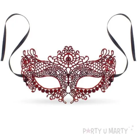 maska karnawalowa nieznajoma czerwona azurowa godan
