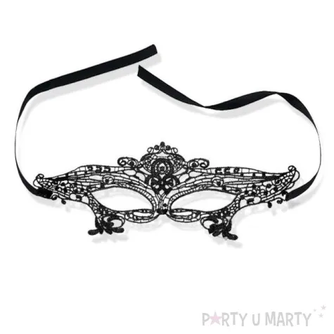 maska karnawalowa stylowa czarna azurowa