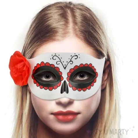 maska karnawalowa swieto zmarlych z roza arpex