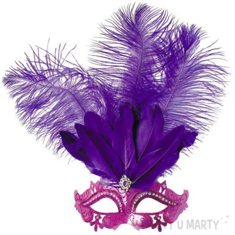 maska karnawalowa violetta fioletowa kraszek