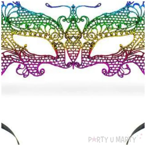 maska karnawalowa wenecka azurowa motyl teczowy godan