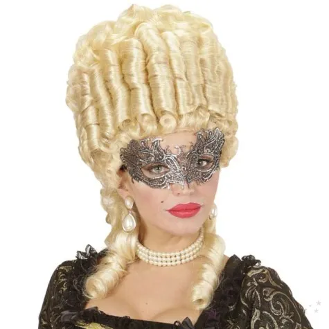 maska karnawalowa wenecka azurowa srebrny widmann