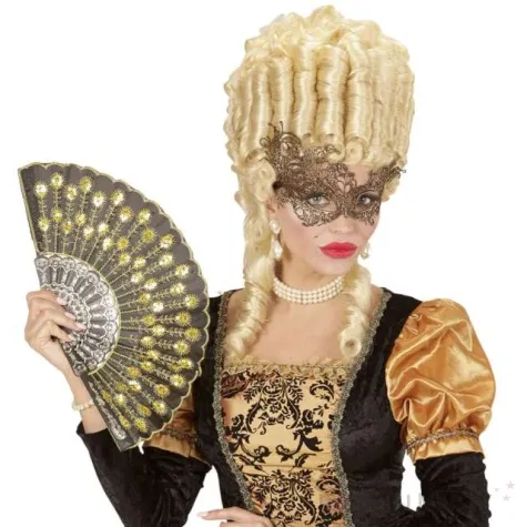 maska karnawalowa wenecka azurowa zloty widmann