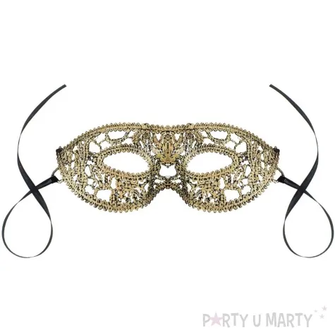 maska karnawalowa wenecka dama zloty godan