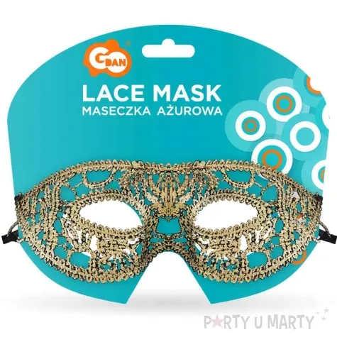 maska karnawalowa wenecka dama zloty godan