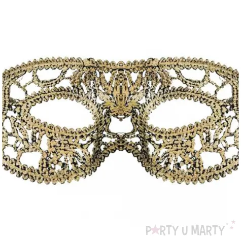 maska karnawalowa wenecka dama zloty godan