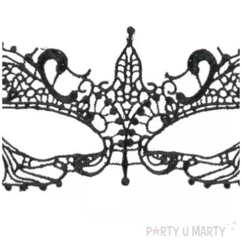 maska karnawalowa wenecka koronkowa czarny partydeco